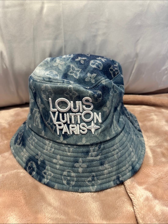 Unbranded Accessories - Blue Denim Monogram Bucket Hat